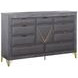 Symmetry Gray Upholstered Panel Bedroom Set