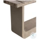 Azzura Weathered Greige Honed Silver Travertine Console Table