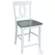 Cosmopolitan Gray and White Verona Stool