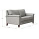 Wendover Silver Leather 62" Loveseat