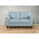 Wendover Spa Blue Leather 62" Loveseat