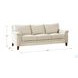 Wendover Vanilla Leather 84" Sofa