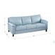 Wendover Spa Blue Leather 84" Sofa