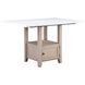 Taylor Beige and White Rectangular Marble Top Counter Height Dining Room Set
