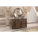 Bella Notte Mahogany Brown 9 Drawer Marble Top Dresser