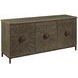 Emporium Crosley Medium Stain 66" Entertainment Console with 3 Doors