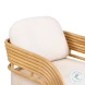 Lauretta Cream Fabric and Natural Rattan Accent Chair