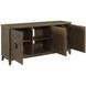 Emporium Crosley Medium Stain 66" Entertainment Console with 3 Doors