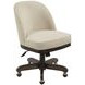 Hidden Treasures Leah Cream Upholstered Desk Chair with Swivel