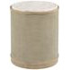 Hidden Treasures Light Stain Round Quartz Top End Table