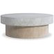Pincio Millstone and Trevin Round Faux Stone Top Cocktail Table