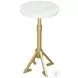 Maurice White And Gold Side Table