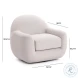 Tiago Cream Velvet Swivel Chair