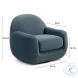 Tiago Dark Teal Velvet Swivel Chair