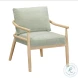 Dixie Mint Green Chenille Velvet Accent Chair
