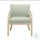 Dixie Mint Green Chenille Velvet Accent Chair