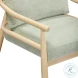 Dixie Mint Green Chenille Velvet Accent Chair