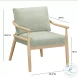 Dixie Mint Green Chenille Velvet Accent Chair