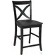 Cosmopolitan Black and Coal Salerno Stool