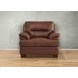 Calizor Pecan Leather Upholstered Lounge Chair