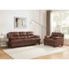 Calizor Pecan Leather Upholstered Lounge Chair