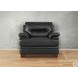 Calizor Black Leather Upholstered Lounge Chair