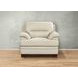 Calizor Vanilla Leather Upholstered Lounge Chair