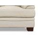 Calizor Vanilla Leather Upholstered Lounge Chair