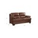 Calizor Pecan Leather 66" Loveseat