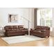 Calizor Pecan Leather 66" Loveseat
