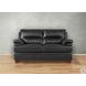 Calizor Black Leather 66" Loveseat