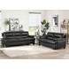 Calizor Black Leather 66" Loveseat