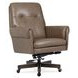 Lenia Rich Brown Leather Upholstered Swivel Tilt Executive Chair