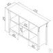 Salinas Vintage Black Cube Organizer Console Table