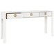 Sabrina White 60" Console Table with 3 Drawers