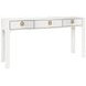 Sabrina White 60" Console Table with 3 Drawers