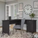 Salinas Vintage Black L Shaped Desk