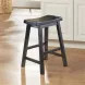 Saddleback Black 24" Counter Height Stool Set of 2