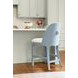 Sadie White and Blue Performance Fabric Counter Height Stool