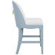 Sadie White and Blue Performance Fabric Counter Height Stool