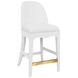 Sadie White Performance Fabric Counter Height Stool