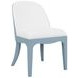 Sadie White and Blue Performance Fabric Dining Chair