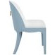 Sadie White and Blue Performance Fabric Dining Chair