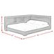 Santino Gray Full Bookcase Platform Bed