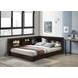 Santino Espresso Full Bookcase Platform Bed