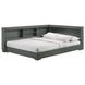 Santino Gray Full Bookcase Platform Bed