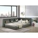 Santino Gray Full Bookcase Platform Bed
