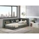 Santino Gray Twin Bookcase Platform Bed