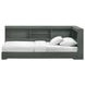 Santino Gray Twin Bookcase Platform Bed