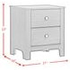 Santino Gray 2 Drawer Nightstand